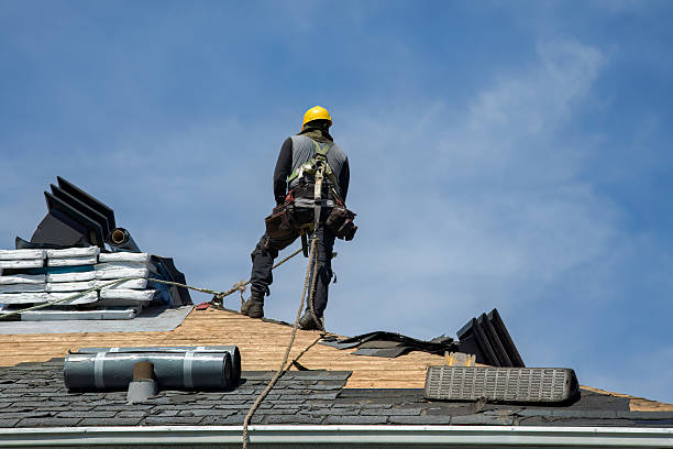 Professional Storm Damage Roof Repair technician working in Goshen, NH